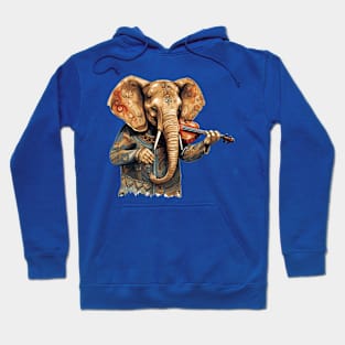 Elephant playing violin Hoodie